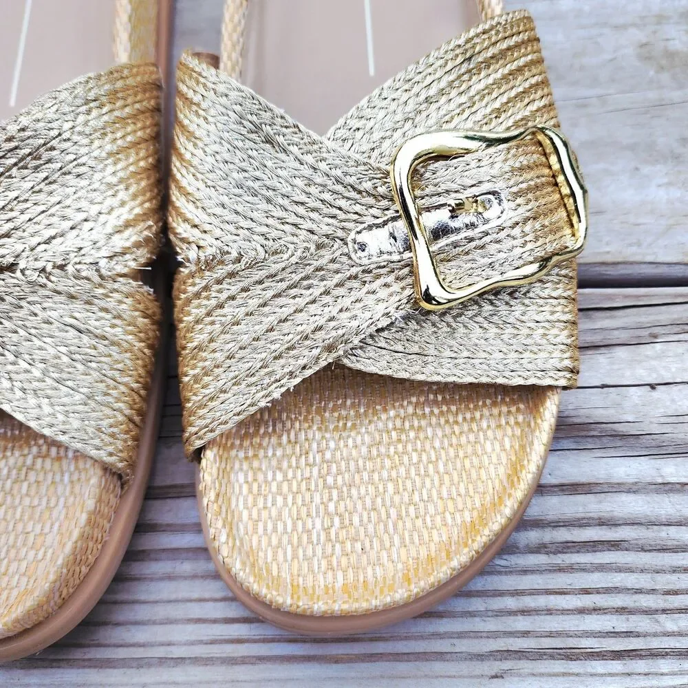 Dolce Vita Women's Sydnee Sandal Vanilla Gold Sz 10M